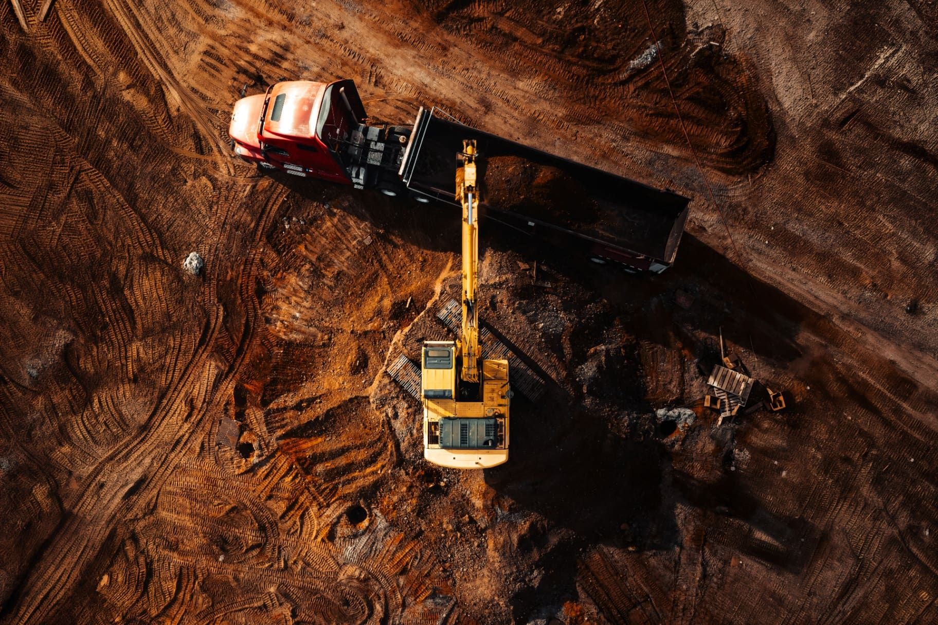 Aerial construction site